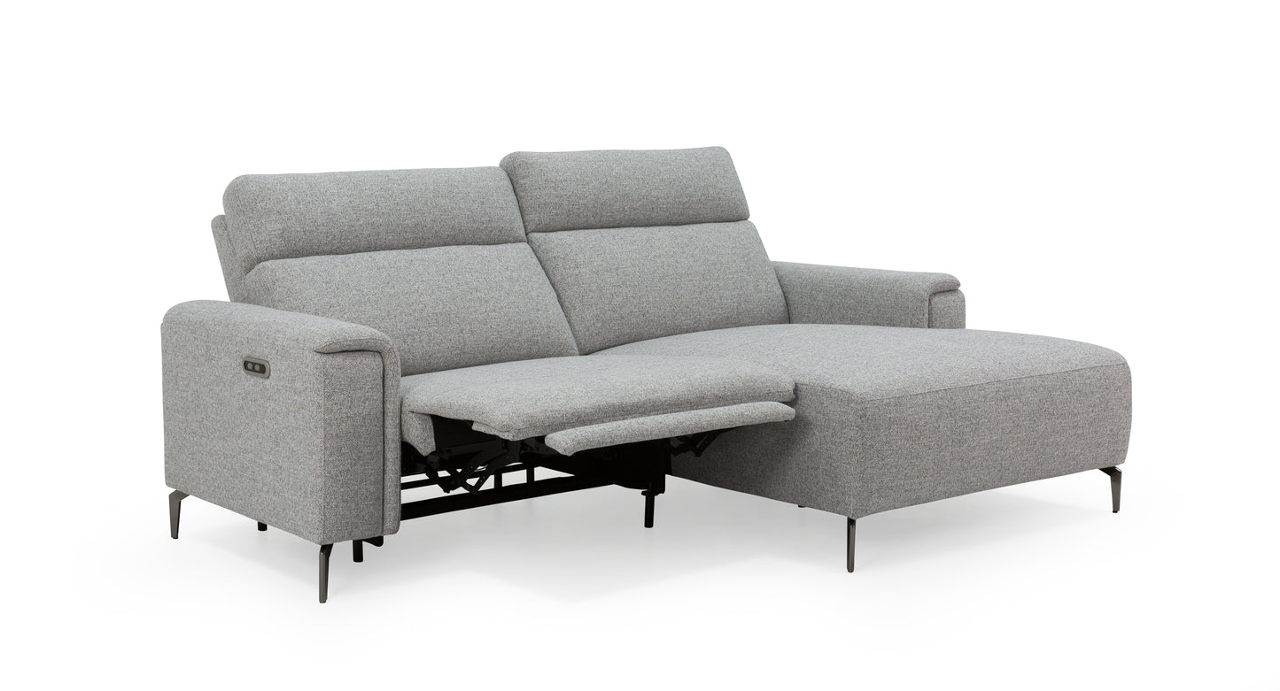 Gemma Modular Fabric Chaise with Electrical Recliner