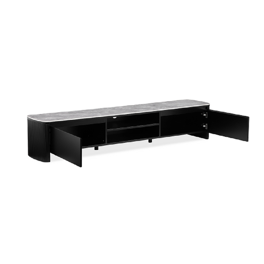 Aden Black TV Unit 2m