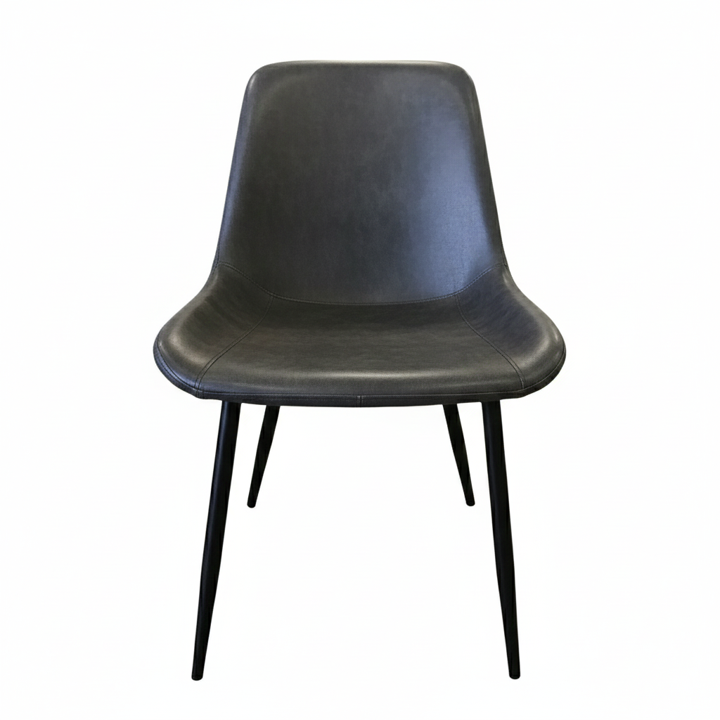 Bevan Dark Grey PU Dining Chair