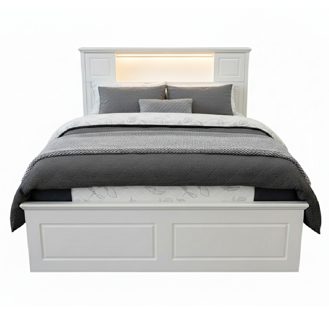 Bordeaux White Lift Storage Bed