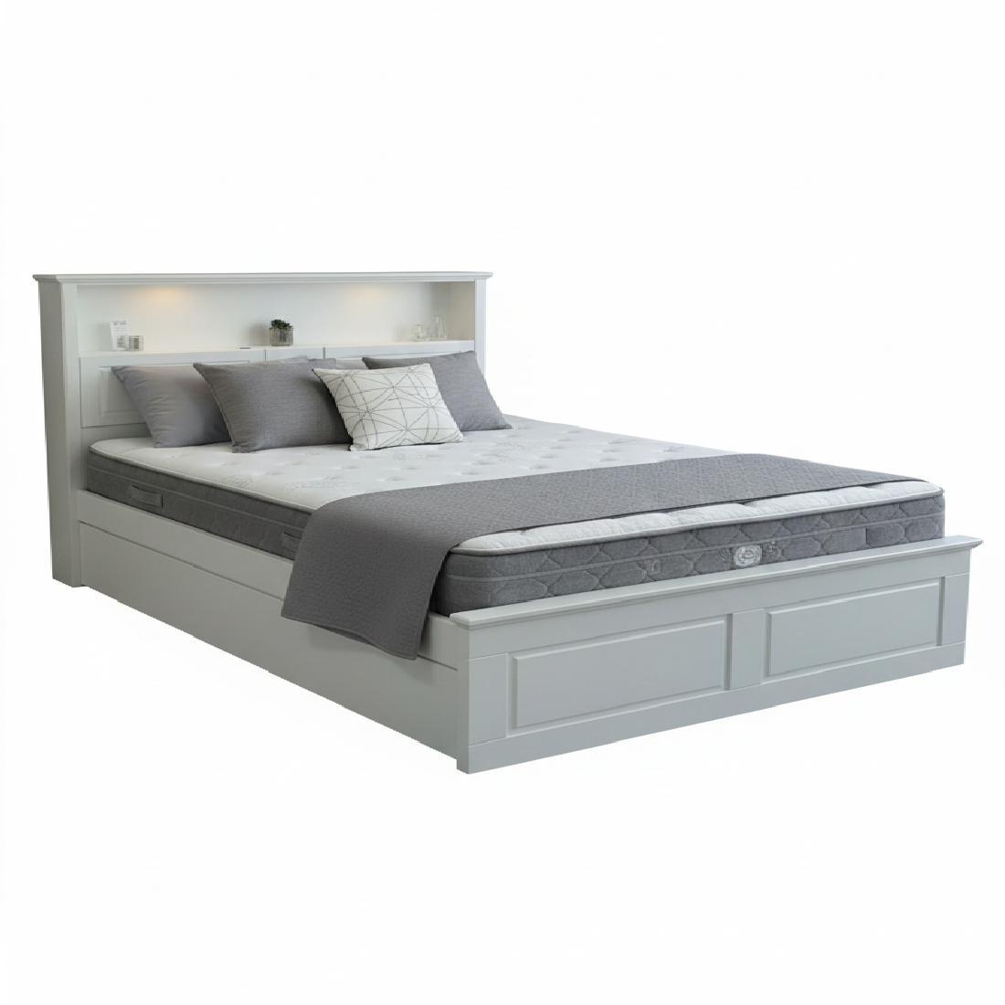 Toulouse White Lift Storage Bed