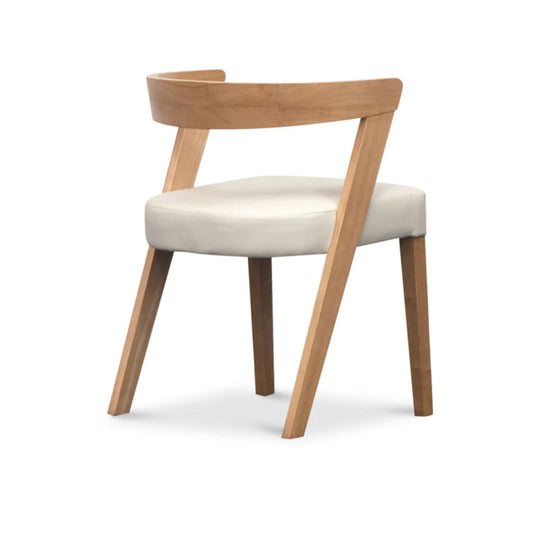 Eden Frost Leather and Timber Dining Chair