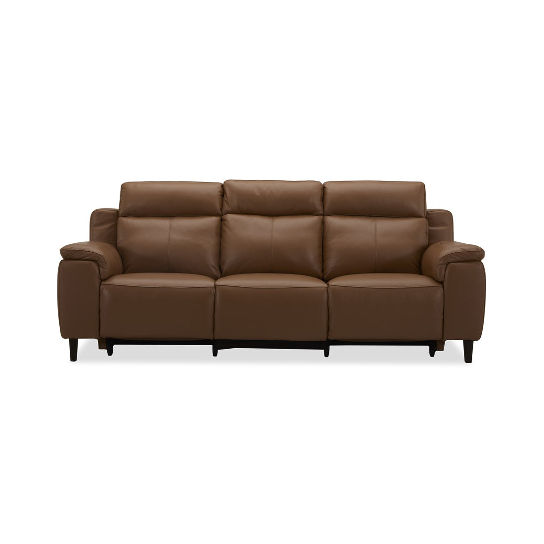 Opal 3 Seater Tan Leather Recliner