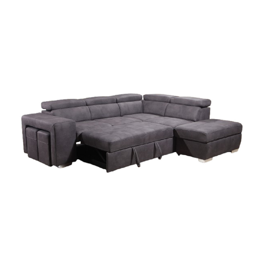 Positano Fabric Chaise Lounge With Sofa Bed