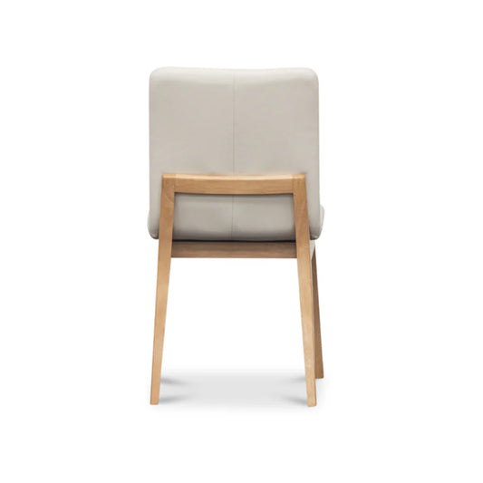 Recco Frost Leather and Timber Dining Chair