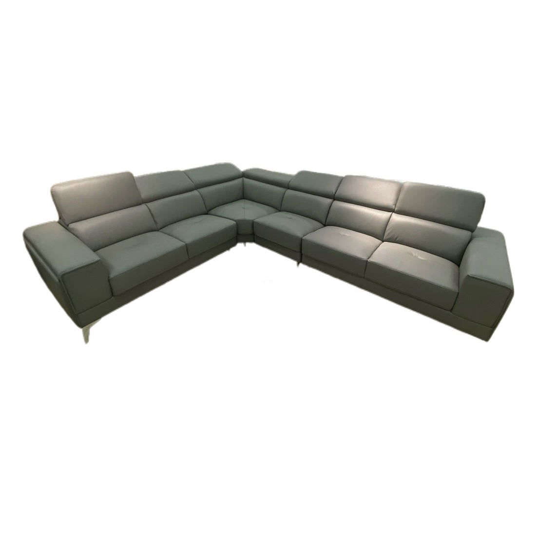 Salamander Corner Modular Dark Grey Leather Sofa