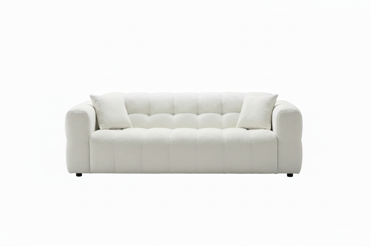 Travis 4 Seater Ivory Fabric Lounge