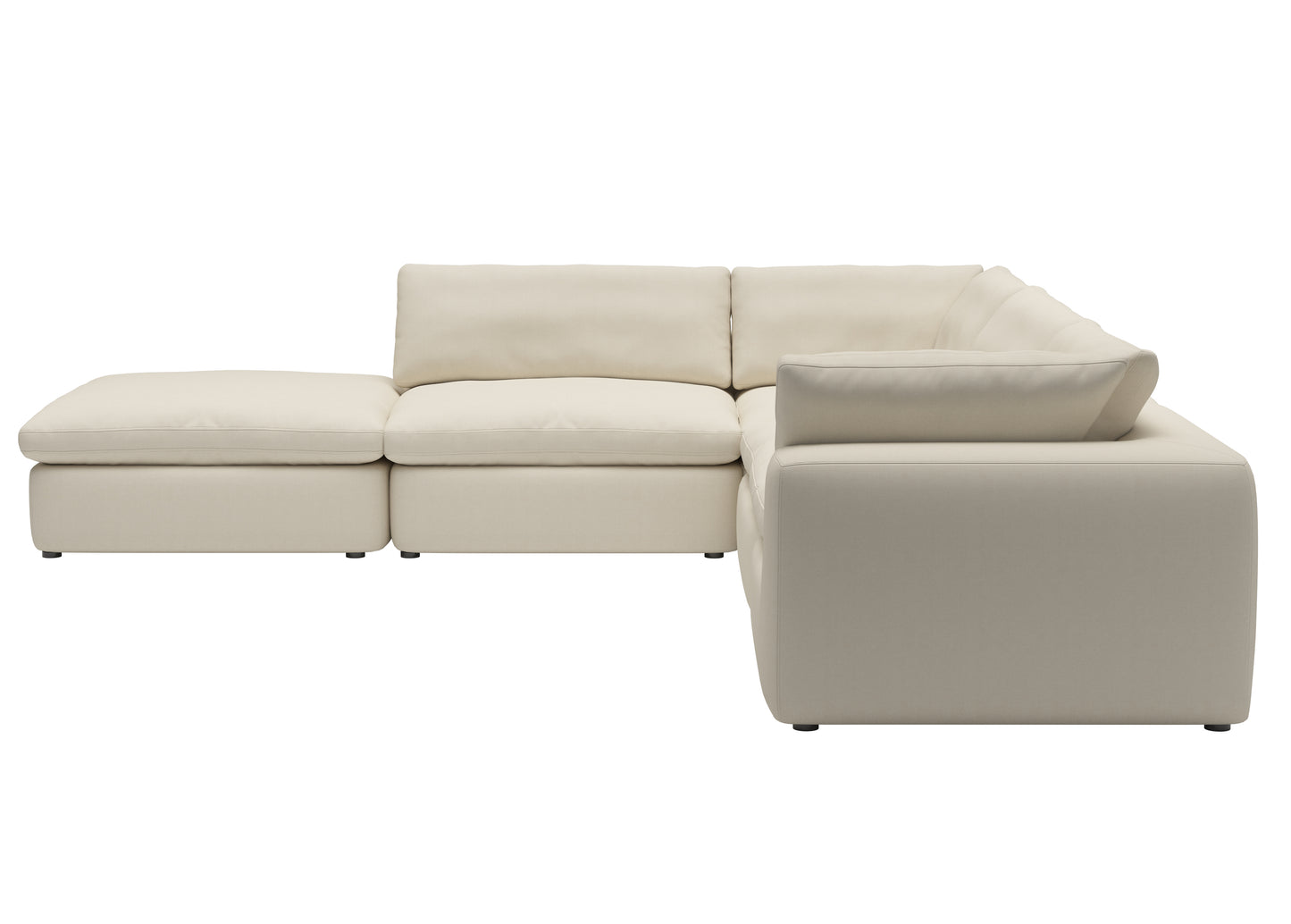 Veneto Feather White Fabric Modular Lounge