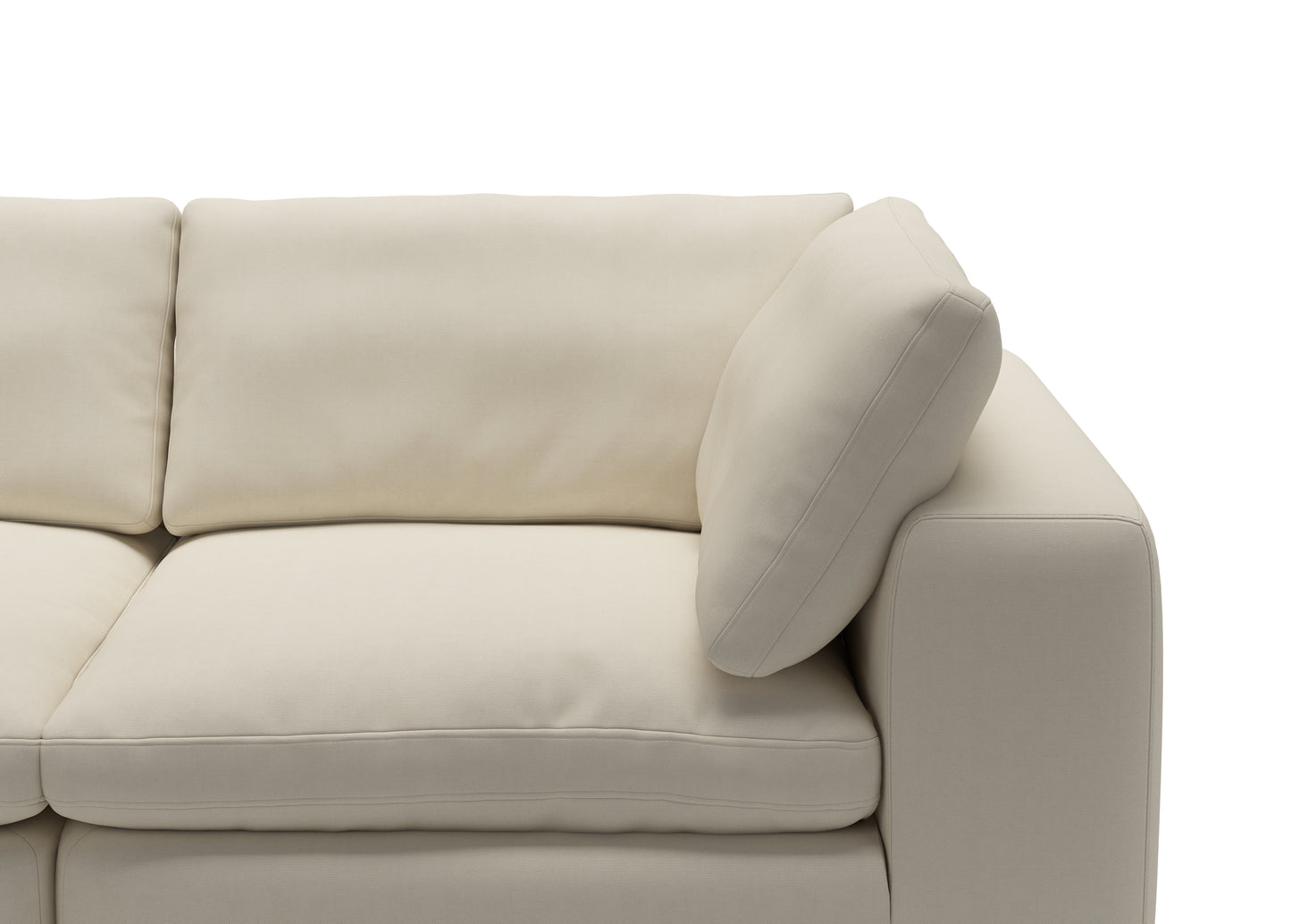 Veneto Feather White Fabric Modular Lounge