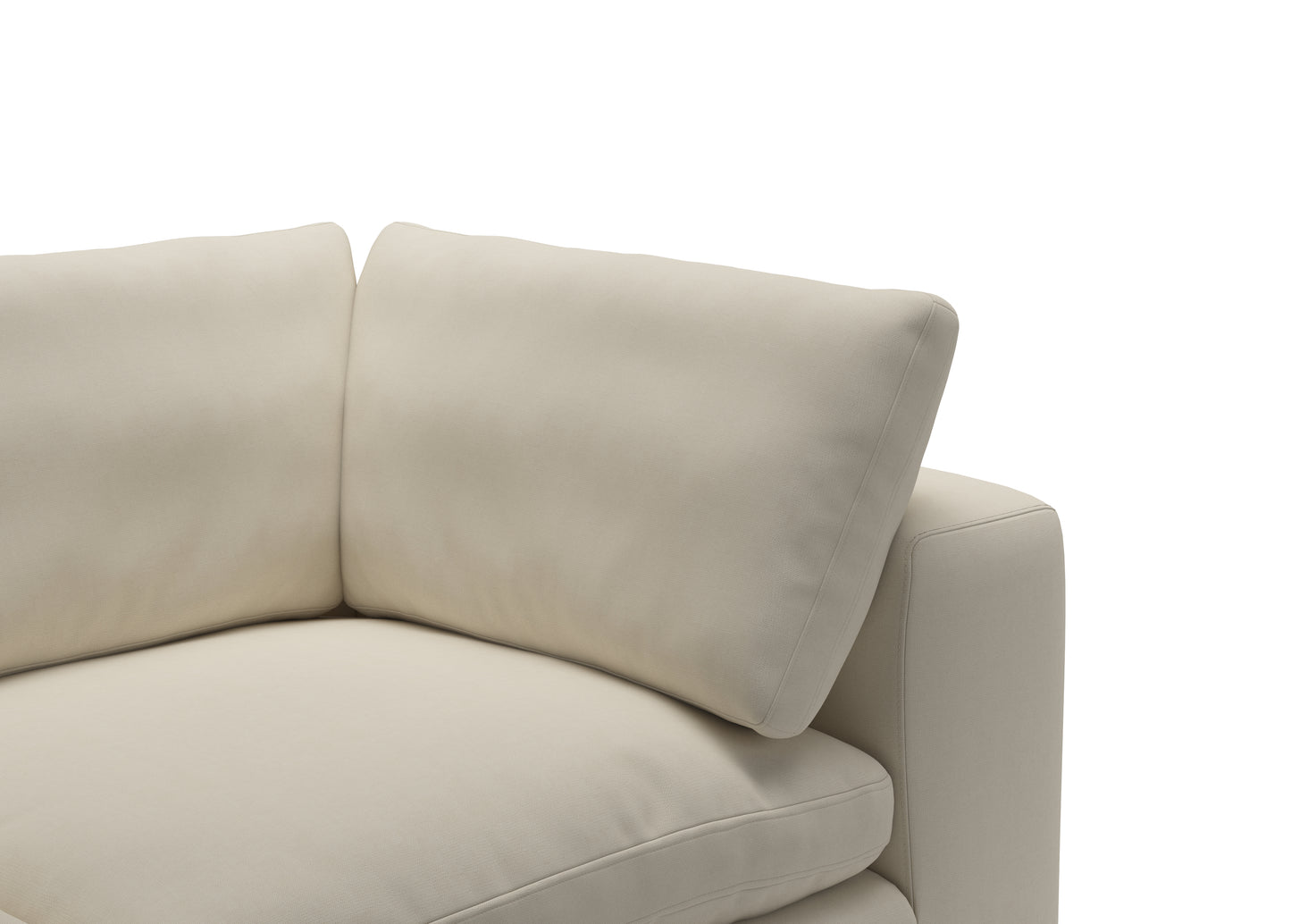 Veneto Feather White Fabric Modular Lounge