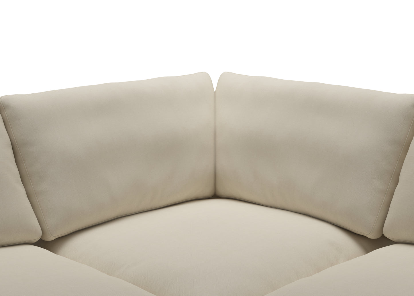 Veneto Feather White Fabric Modular Lounge