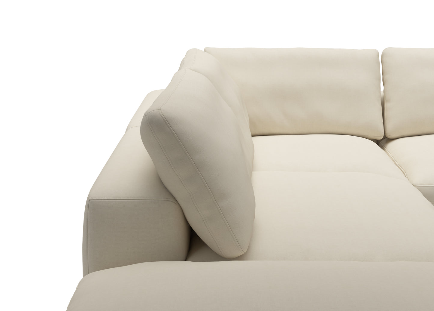 Veneto Feather White Fabric Modular Lounge