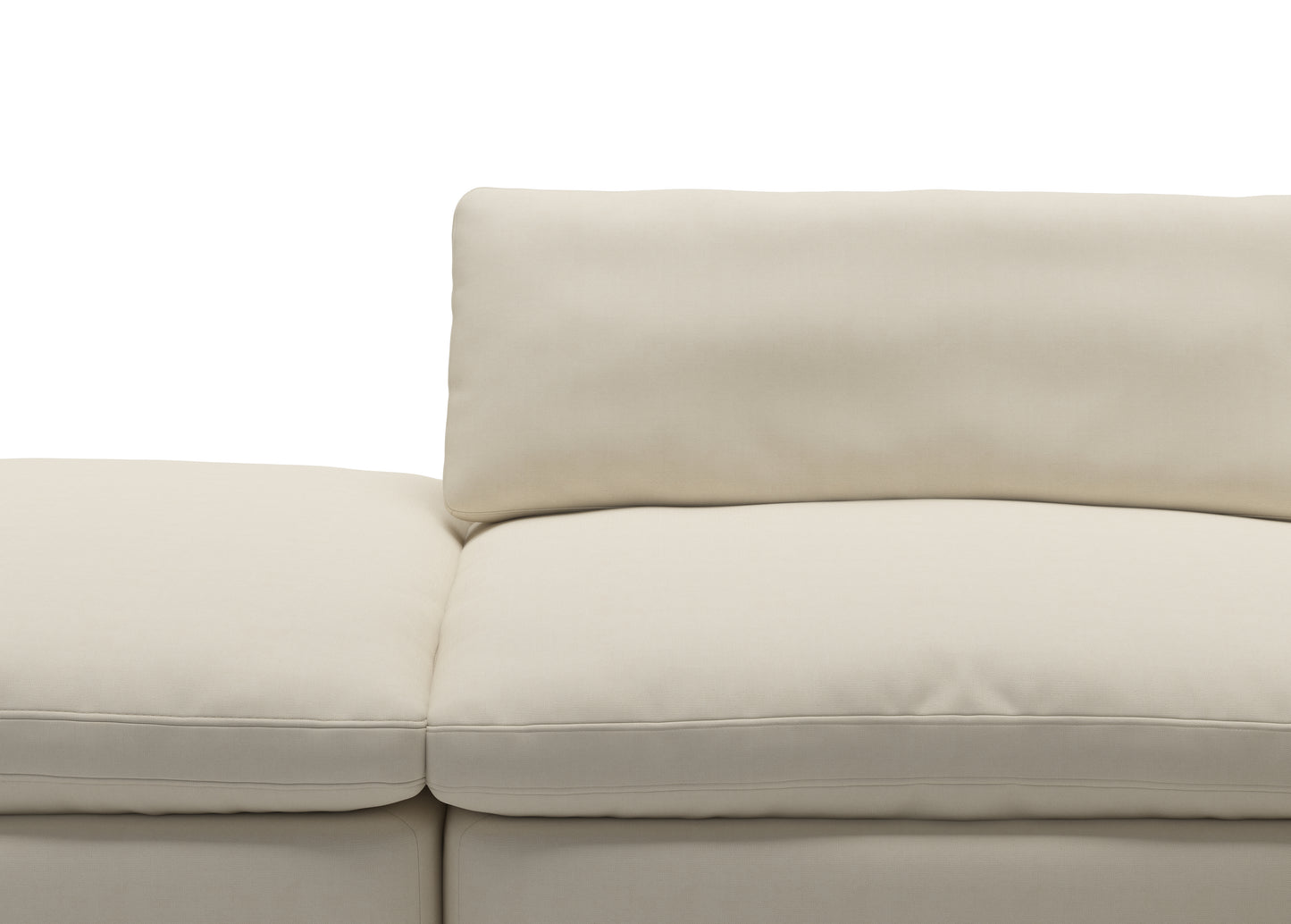 Veneto Feather White Fabric Modular Lounge
