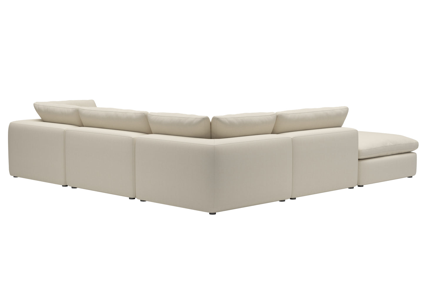 Veneto Feather White Fabric Modular Lounge
