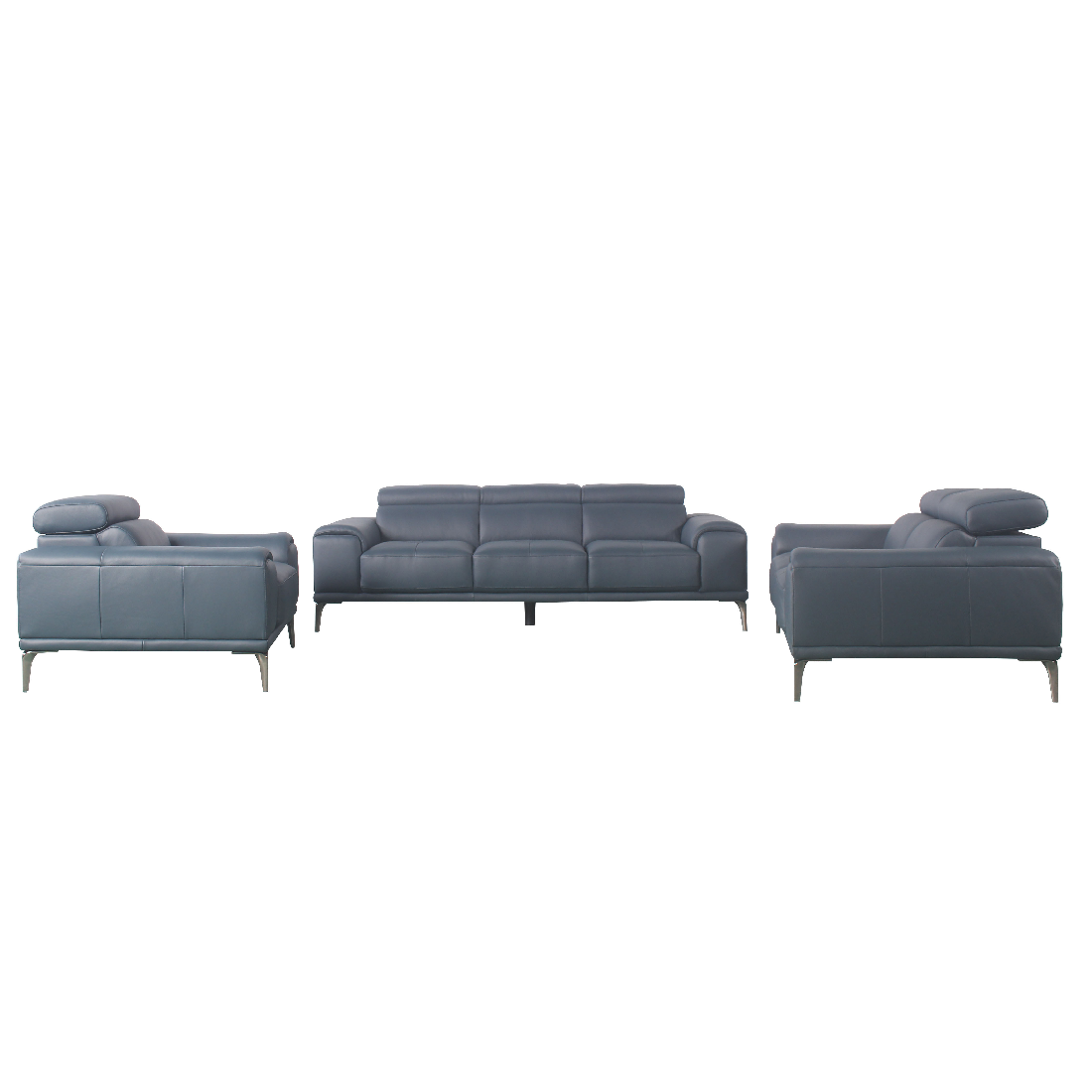 Violet 3 Seater Leather Lounge