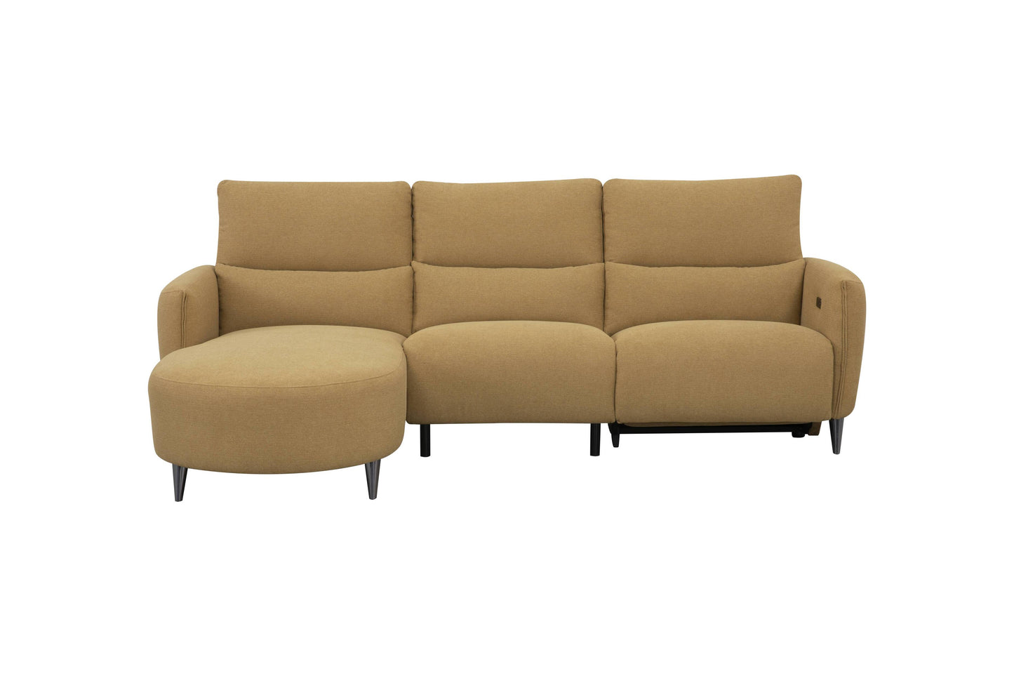 Lenny Modular Fabric Chaise with Electrical Recliner