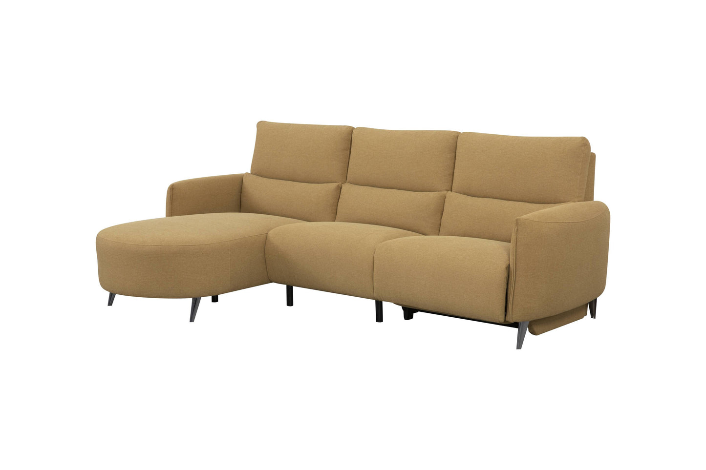 Lenny Modular Fabric Chaise with Electrical Recliner