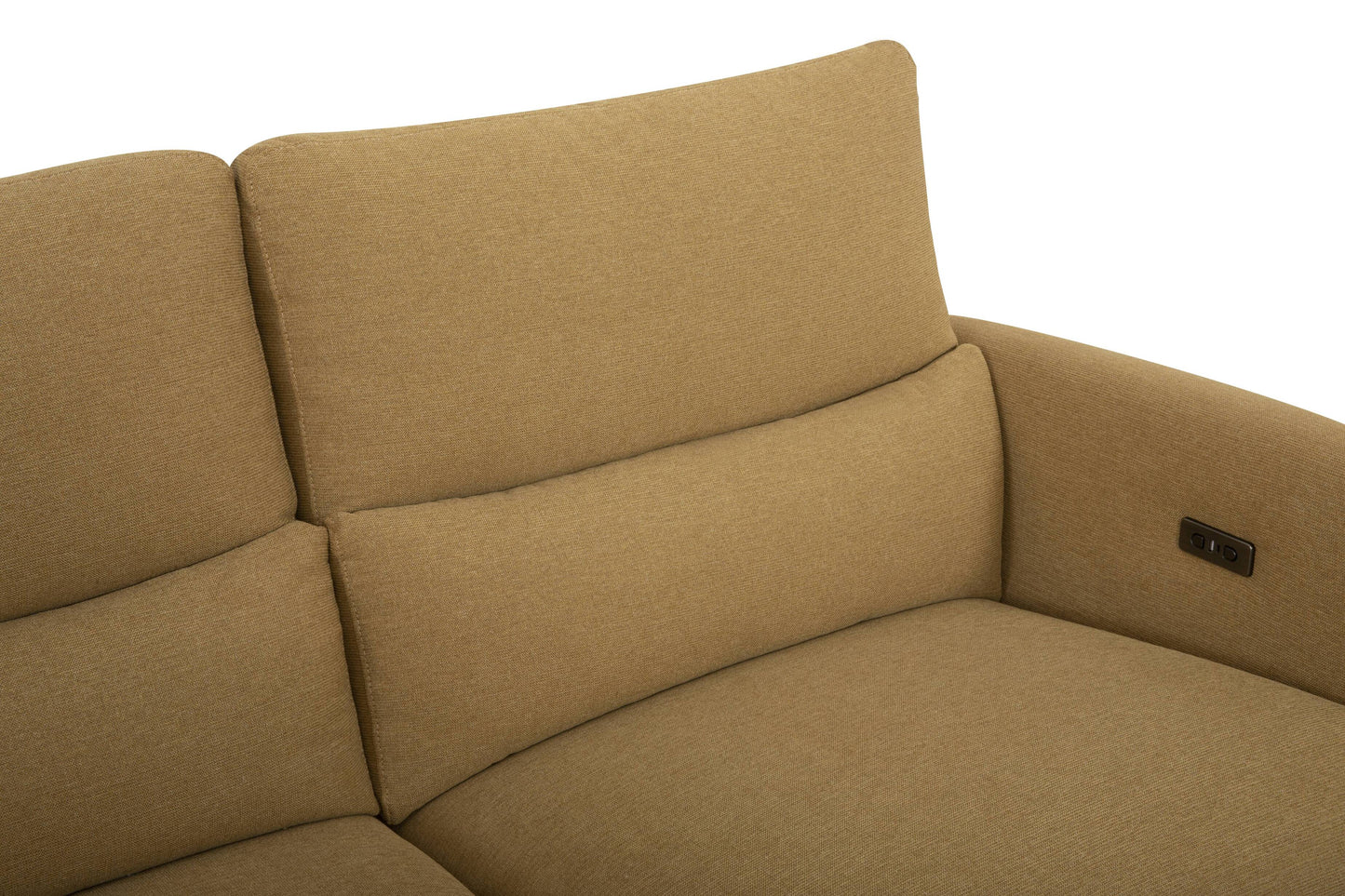 Lenny Modular Fabric Chaise with Electrical Recliner
