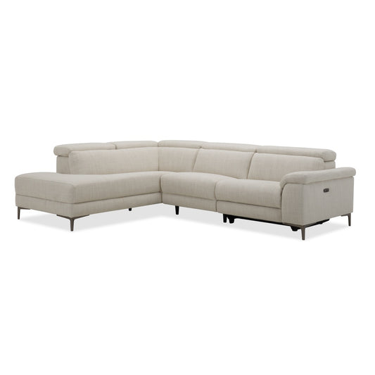 Archer Fabric Corner Chaise with Recliiner
