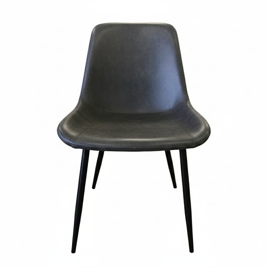 Bevan Dark Grey PU Dining Chair