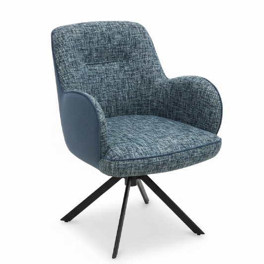 Bristol Blue Fabric Dining Chair