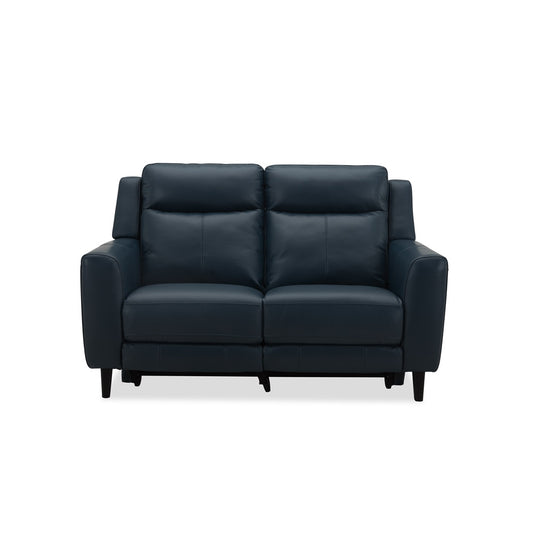 Condor 2 Seater Electric Leather Recliner in Blue Color