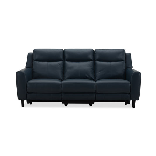 Condor 3 Seater Electric Leather Recliner in Blue Color