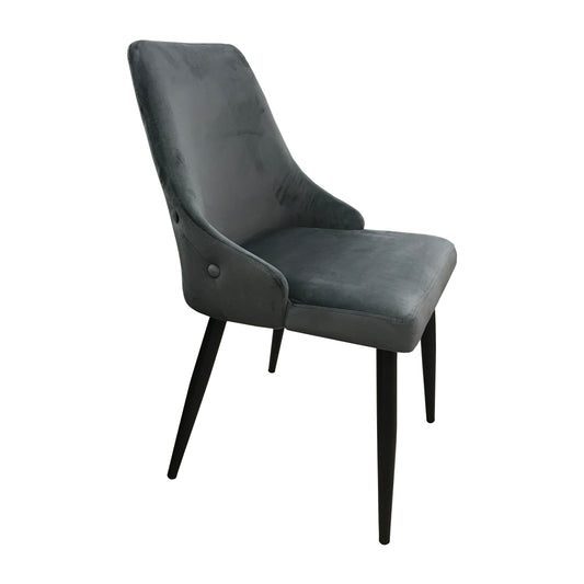 Devon Dark Grey Fabric Dining Chair