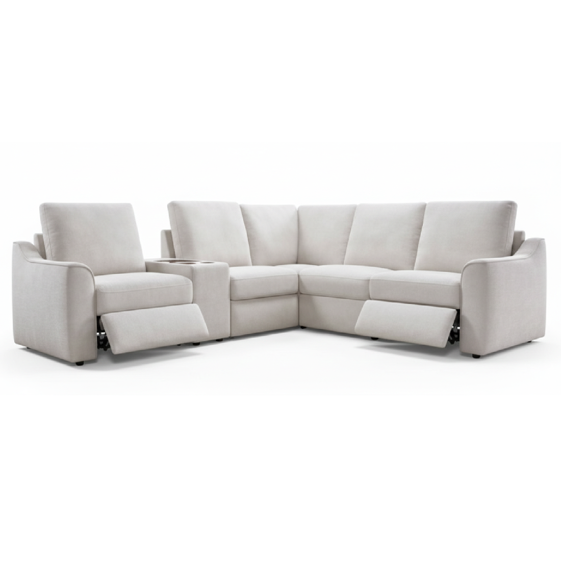 Dorian Fabric Corner Modular Lounge with Electric Recliners