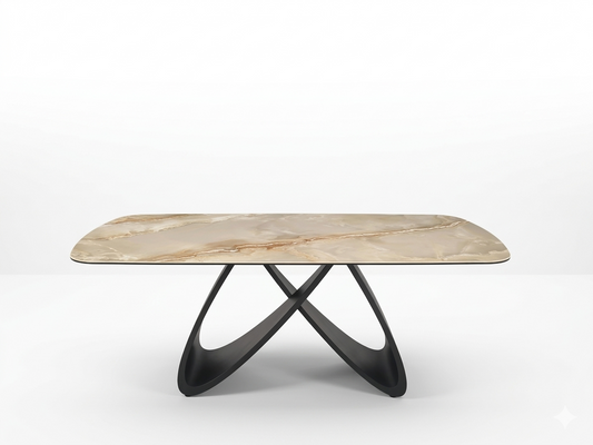 Riva Gloss Ceramic Glass top Dining Table 2m