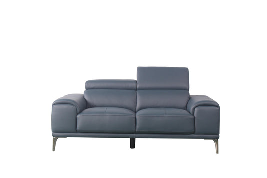 Violet Leather 2 Seater Blue