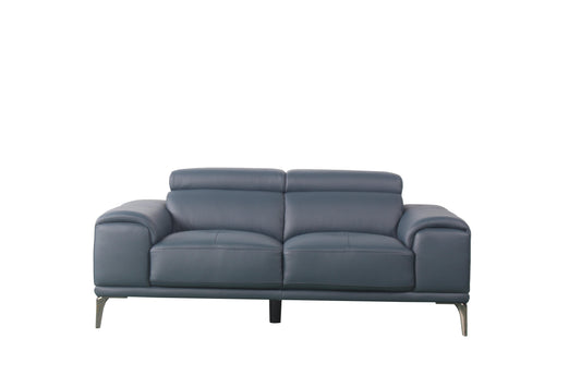 Violet Leather 2 Seater Blue