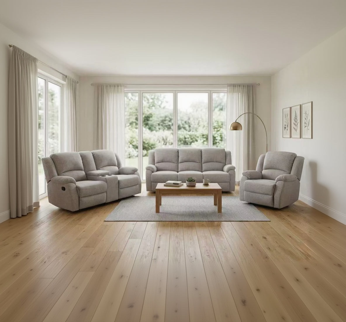 William Fabric Manual Recliner