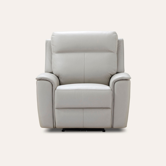 Justin Single Seater Electric Leather Recliner in Latte Color