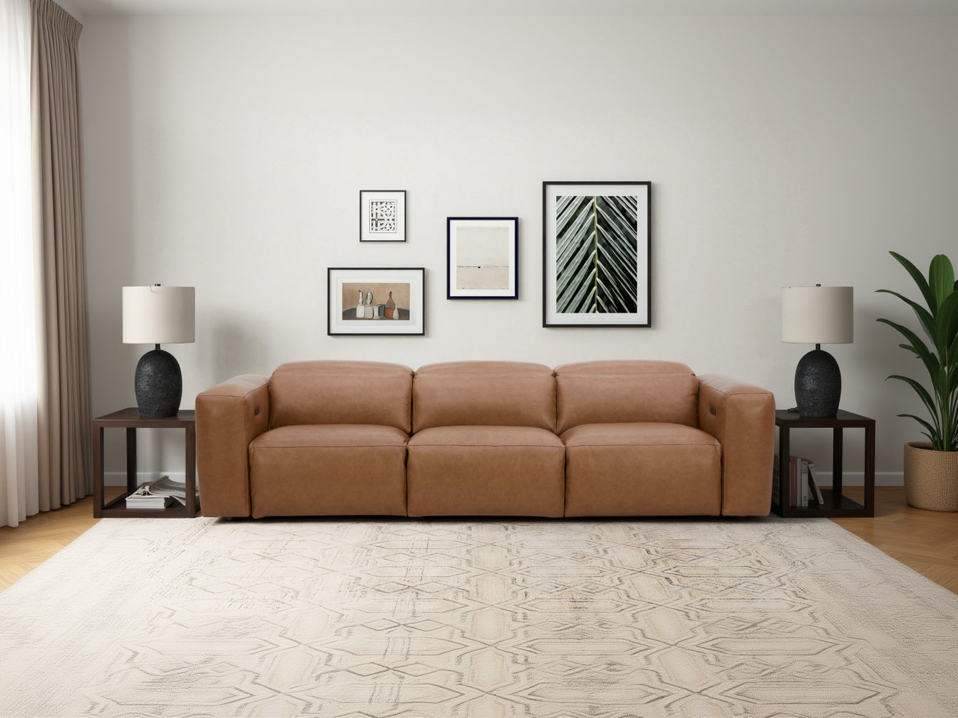Caius 3 Seater Leather Recliner