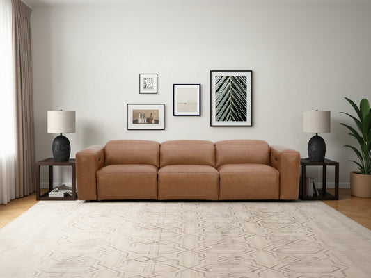 Caius 3 Seater Leather Recliner