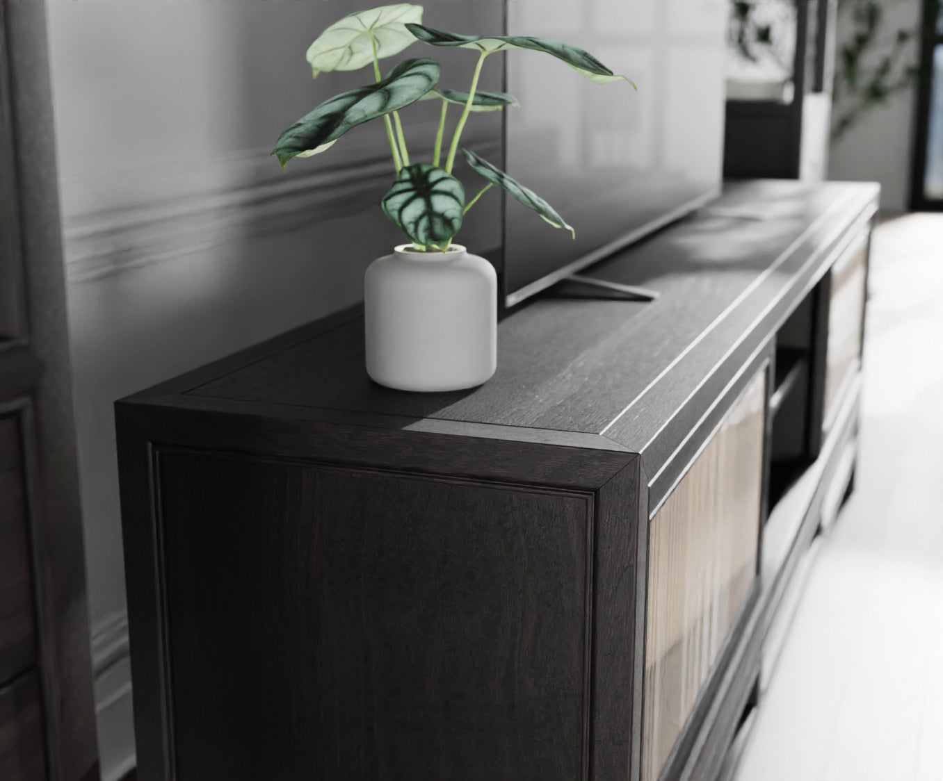 Hei Black TV Unit
