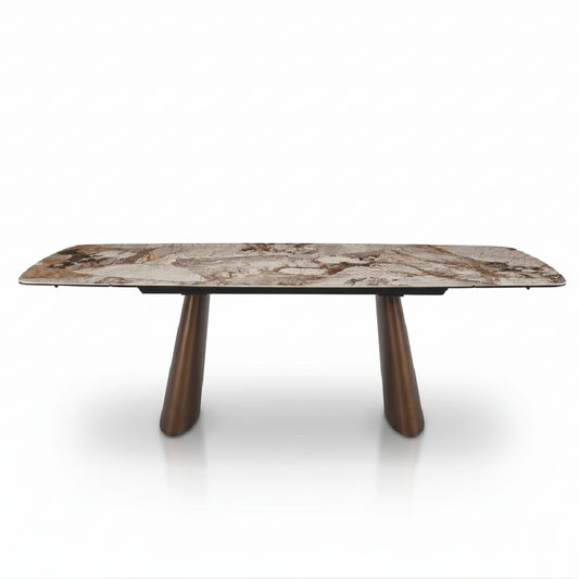Lokki Bronze and Ceramic Extension Dining Table 1.8m-2.6m