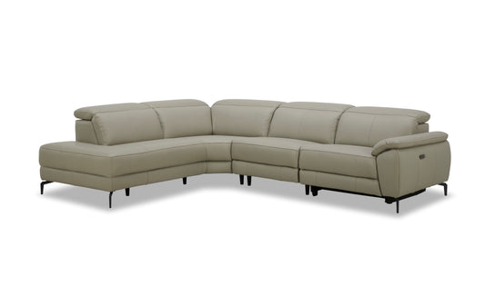 Lugo Leather LHF Terminal Chaise With Electrical Recliner