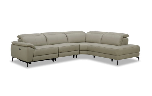 Lugo Leather RHF Terminal Chaise with Electrical Recliner
