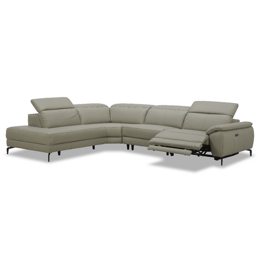 Lugo Leather LHF Terminal Chaise With Electrical Recliner