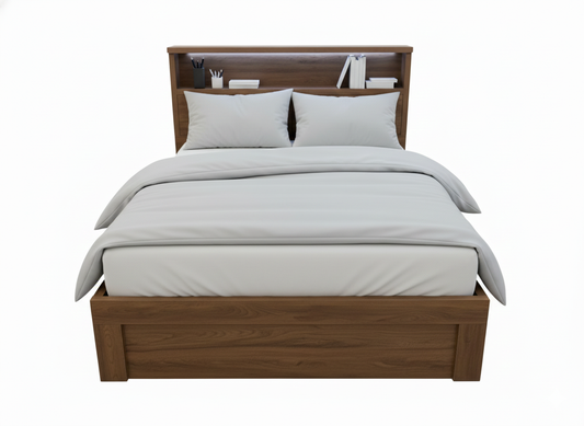 Luxembourg Teak Storage Lift Bed