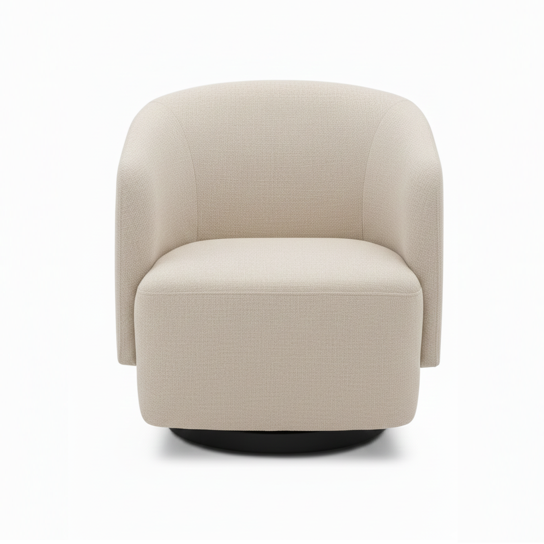 Malibu Beige Fabric Swivel Occasional Chair