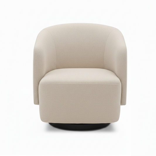 Malibu Beige Fabric Swivel Occasional Chair