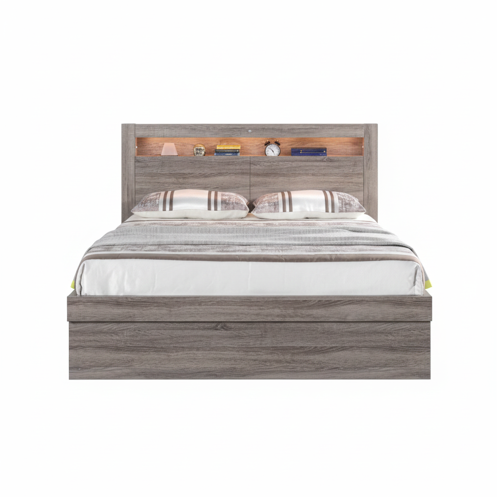 Austin Gas Lift Storage Bed in Oak