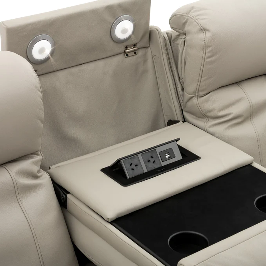 Naples 3 Seater Electric Leather Recliner