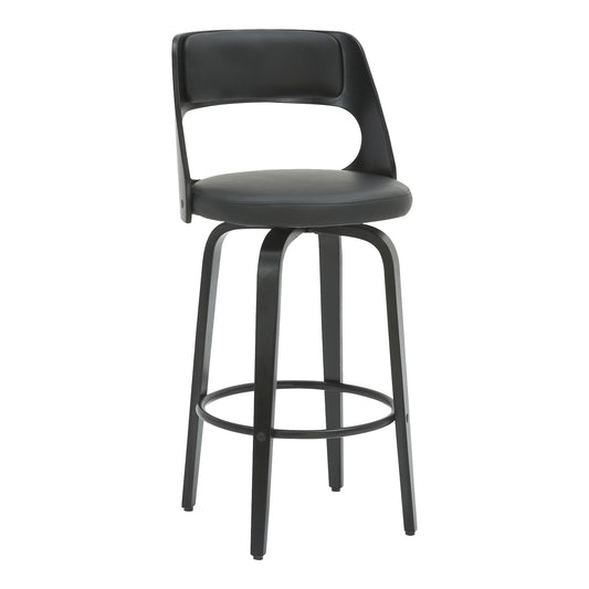 Oslo Full Black Bar Stool in 65cm Heigh