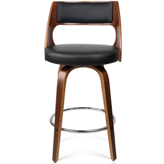 Oslo Walnut and Black Bar Stool 65cm
