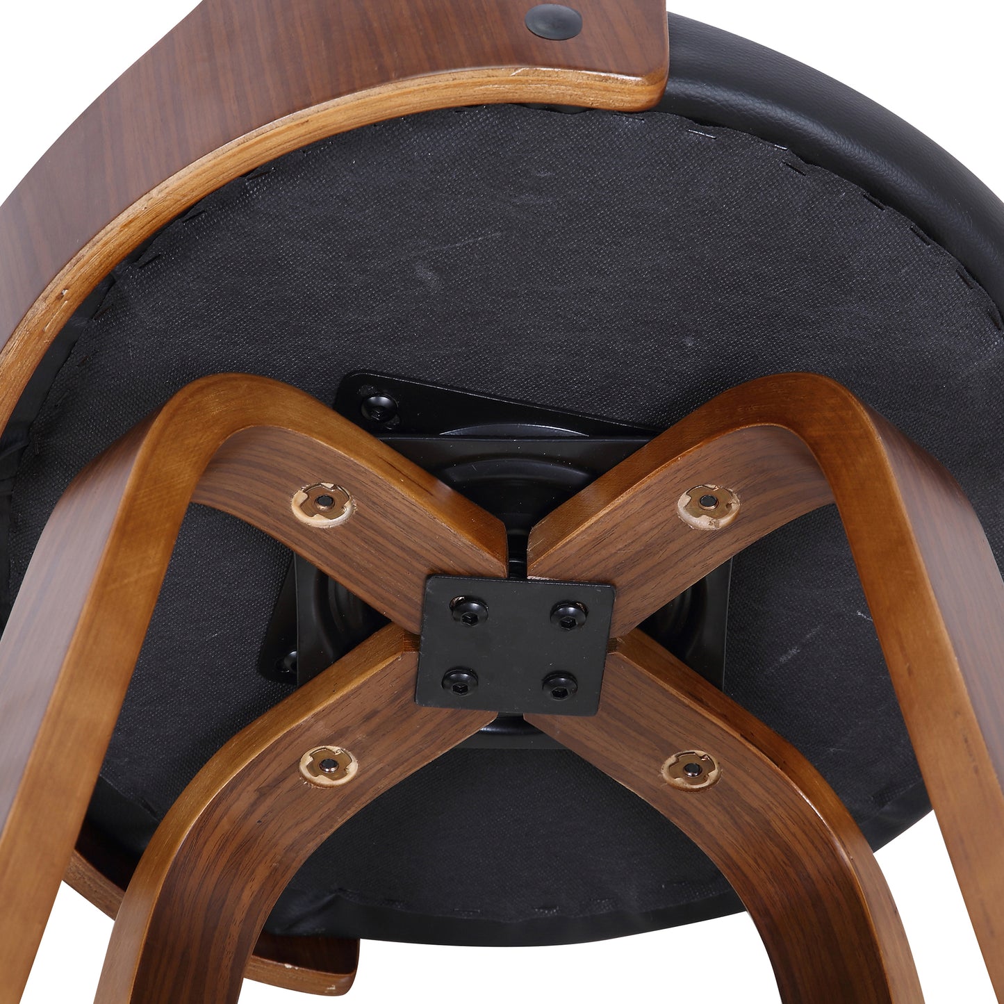 Oslo Walnut and Black Bar Stool 65cm
