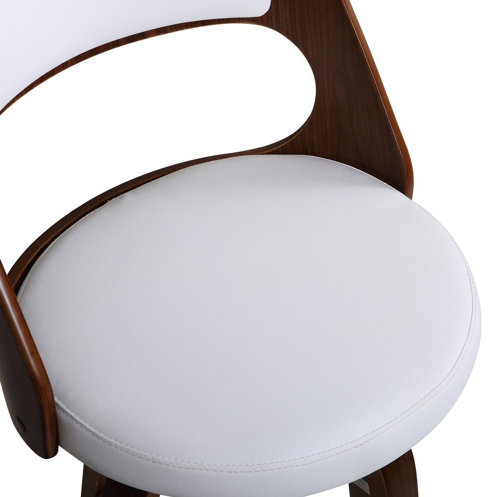 Oslo Walnut and White Bar Stool 72cm